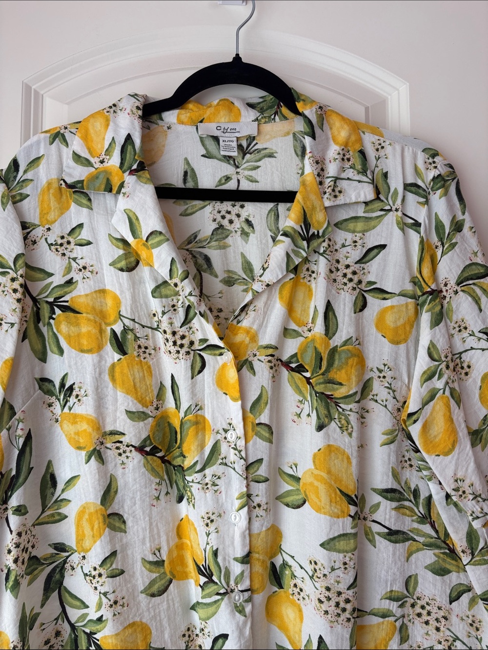C by One Fruit Print Button-Down Shirt Size XL - Picture 5 of 9